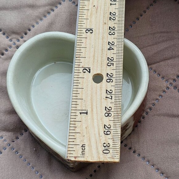 Satsuma Japan Porcelain Heart Shaped Trinket Box Vtg Floral with Gold Accents - Picture 11 of 12